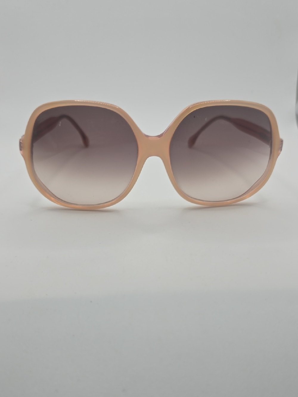 Vintage Anne Klien For Riviera Peach Oversized Gradient Lens Women's Sunglasses